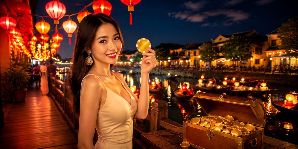 Không khí sôi động tại chợ đêm Hội An kết hợp cá cược thể thao trực tuyến